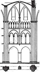 林堡大教堂一湾大教堂建筑复古 e插画