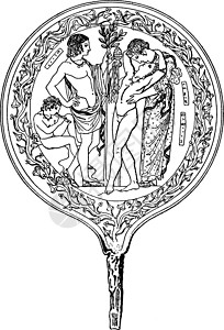 酒神复古插画雕刻炼金术黑色绘画拥抱插图白色艺术背景图片