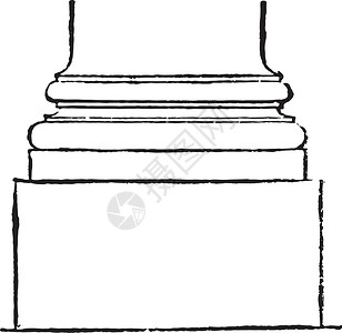 门农巨像古代雕刻艺术建筑学黑色白色金库插图绘画插画
