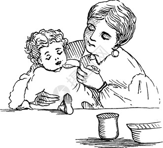 美联储降息婴儿美联储的陈年插图插画