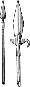 十五世纪或十六世纪古典插图中的猎刀高清图片