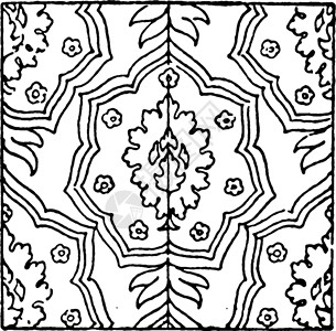 织机地毯模式是17世纪 在德国发现的设计 文塔插画
