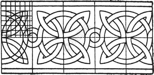 塞南克具有角形弯曲的罗曼素克交错带曲线插画
