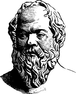 乔布斯创始人苏格拉底 古代插图绘画白色创始人艺术黑色哲学哲学家雕刻插画