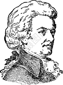 莫扎特故居沃尔夫冈阿马迪乌斯莫扎特艺术黑色雕刻绘画作曲家插图白色插画