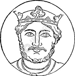 巴伐利亚国王Richard I 古代插图插画