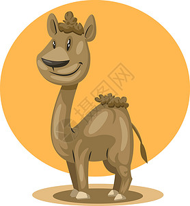 棕色彩色插图多边形骆驼绘画卡通片动物背景图片