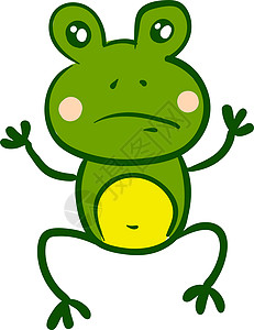 悲伤蛙悲伤的青蛙 向量或颜色图解设计图片
