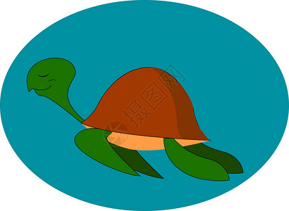 属地的飞龟矢量或彩色插图插画