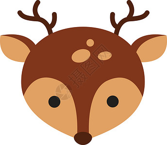 棕色的鹿有趣的快乐高清图片