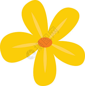 漂亮的黄色花朵 插图 白色背景的矢量背景图片