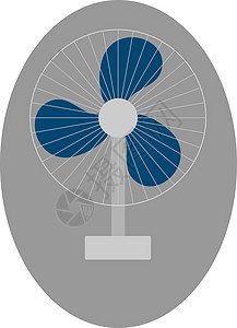 空调扇淘宝主图风扇冷却 插图 白色背景的矢量插画
