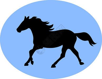 黑马 插图 白背景的矢量背景图片