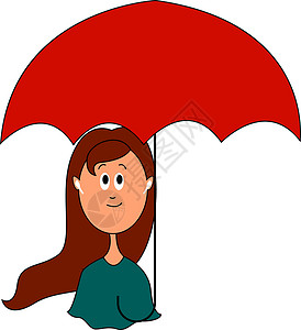 红伞 插图 白后腹角矢量背景图片