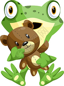 绿色青蛙玩具高清图片