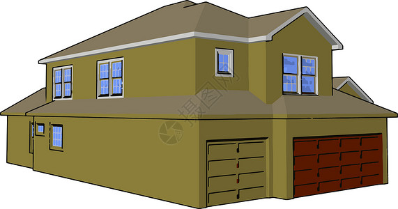 房屋矢量或彩色插图的基本组成部分背景图片