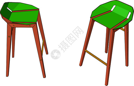 坐家具矢量或颜色插图( R)背景图片