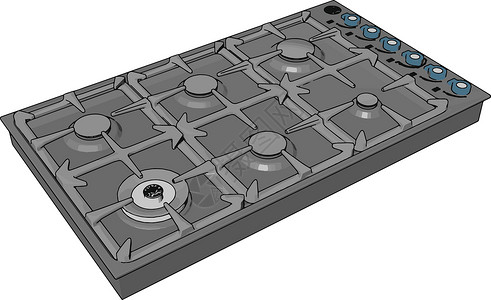 气体炉灶矢量或颜色插图背景图片