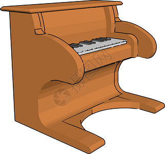 播放器钢琴玩具矢量或颜色插图背景图片