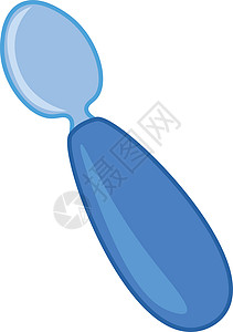 勺嘴鹳婴儿喂养勺矢量或颜色插图插画