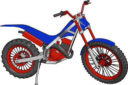 摩托车矢量或颜色插图绘画刹车速度加速度运动背景图片