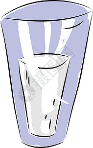 白色面包上透明的牛奶插图彩色矢量杯背景图片