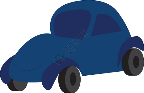 白色背景上的蓝色汽车涂面图示打印矢量背景图片