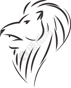 狮子黑白Leo 星座符号矢量病的简单黑白草图插画