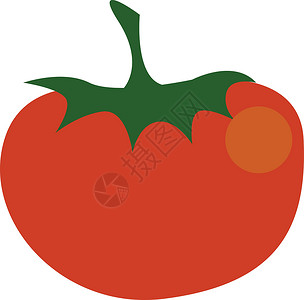 红色彩色水果矢量或颜色插图背景图片