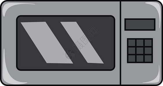 灰色微波矢量或彩色插图背景图片