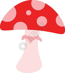 如雨后春笋般涌现红色发现蘑菇矢量或颜色插图插画