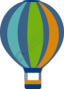 白色背景上的多彩气球矢量插图背景图片
