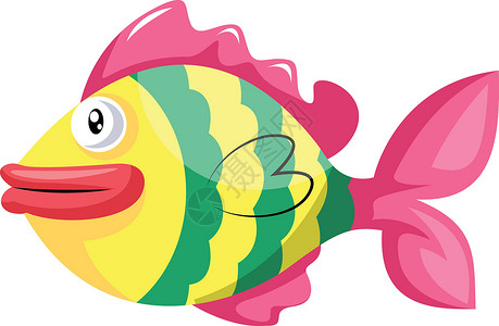 中国文化矢量插图中的鱼的象征符号 即兴绘画背景图片