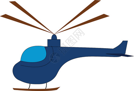 蓝色直升机矢量或彩色图案背景图片