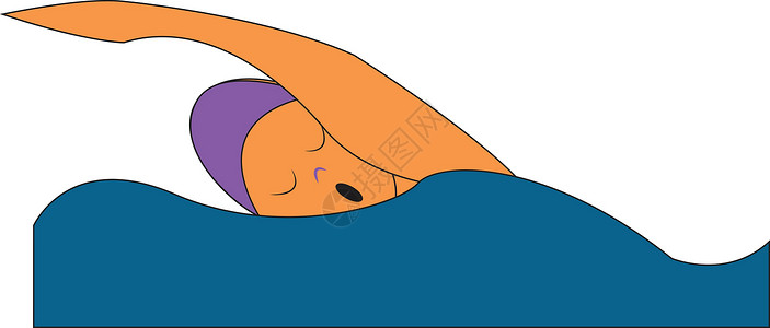 紫色泳衣矢量的游泳员滑板 或背景图片