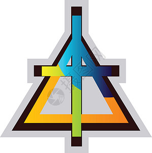 基督教改革后教会矢量的多彩符号(diustra)背景图片
