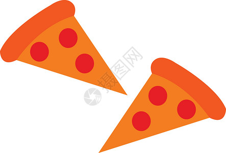 橙色披萨矢量或颜色插图背景图片
