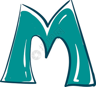 字母 M 字母表矢量或它制作图案的颜色插图孩子们学习学生教育学校绘画塑像背景图片