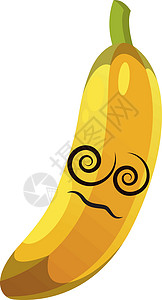 消除脊灰白色背景的脊灰香蕉插图矢量设计图片