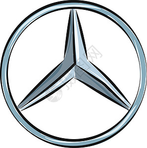 奔驰的车梅塞德斯·奔驰标志 矢量或颜色图示插画