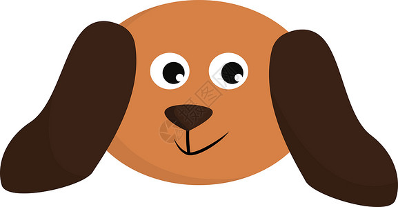 长耳朵狗长耳朵矢量或彩色图案的狗插画