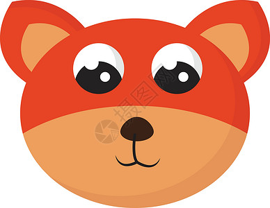 可爱动物头像可爱的小狐狸 矢量或颜色插图眼睛橙子猎人毛皮绘画森林哺乳动物荒野狐狸捕食者设计图片