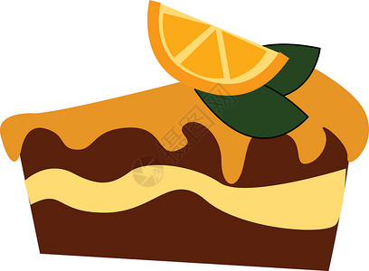 柠檬蛋糕矢量或彩色插图背景图片