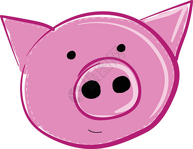 猪或彩色插图背景图片