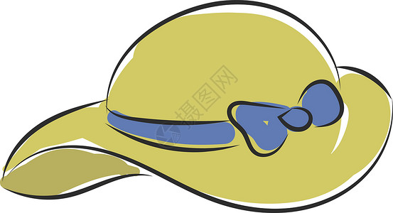 海矢量或彩色插图的帽子背景图片