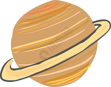 叫号系统土星2号行星 矢量或颜色图解插画