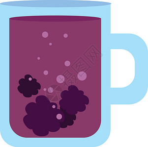 黑莓茶 矢量或彩色插图的图像插画