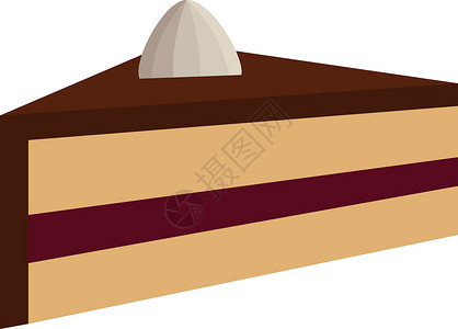 一块蛋糕矢量或彩色插图背景图片