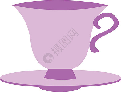 紫杯 向量或颜色插图背景图片
