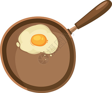 早餐 向量或彩色插图的半煎蛋背景图片